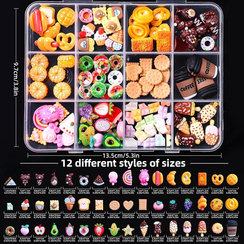 MAYCREATE® 3D Cartoon Nail Charms 12-Style Kawaii Sweetly Stylish Nail Art Charms DIY Nail Art Supplies Charms Craft Charms, with Storage Box MAYCREATE® 3D Cartoon Nail Charms 12-Style Kawaii Sweetly Stylish Nail Art Charms DIY Nail Art Supplies Charms Craft Charms, with Storage Box